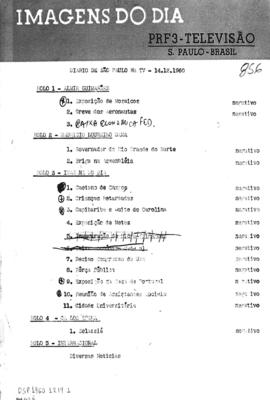 TV Tupi [emissora]. Diário de São Paulo na T.V. [programa]. Roteiro [televisivo], 14 dez. 1960.