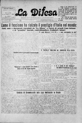 La Difesa [jornal], a. 8, [s/n]. São Paulo-SP, 27 jun. 1931.