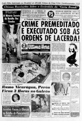 Última Hora [jornal]. Rio de Janeiro-RJ, 03 nov. 1955 [ed. vespertina].