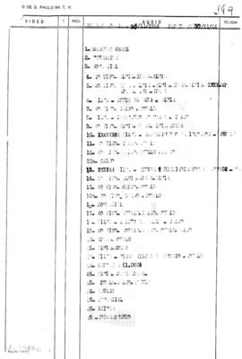 TV Tupi [emissora]. Diário de São Paulo na T.V. [programa]. Roteiro [televisivo], 30 nov. 1964.