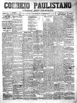 Correio paulistano [jornal], [s/n]. São Paulo-SP, 21 dez. 1894.