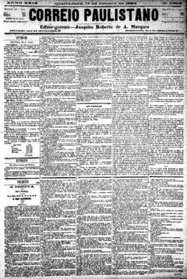 Correio paulistano [jornal], [s/n]. São Paulo-SP, 17 jan. 1883.