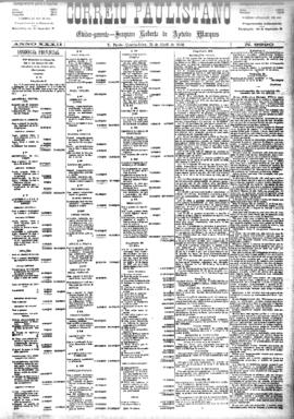 Correio paulistano [jornal], [s/n]. São Paulo-SP, 14 abr. 1886.