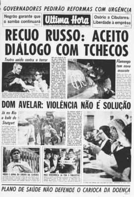 Última Hora [jornal]. Rio de Janeiro-RJ, 23 jul. 1968 [ed. vespertina].