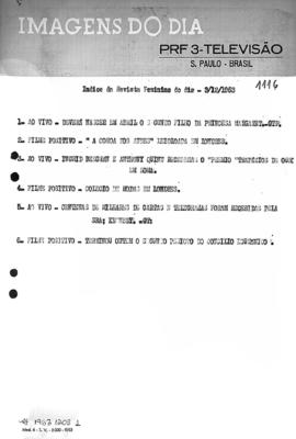 TV Tupi [emissora]. Revista Feminina [programa]. Roteiro [televisivo], 03 dez. 1963.