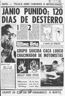 Última Hora [jornal]. Rio de Janeiro-RJ, 30 jul. 1968 [ed. matutina].