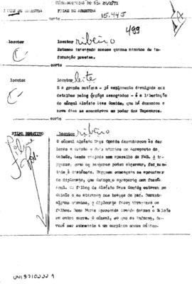 TV Tupi [emissora]. Ultra Notícias [programa]. Roteiro [televisivo], 22 fev. 1971.