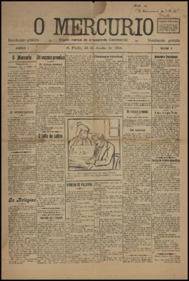 O Mercurio [jornal], a. 1, n. 1. São Paulo-SP, 15 jun. 1906.