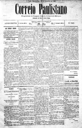 Correio paulistano [jornal], [s/n]. São Paulo-SP, 23 fev. 1881.