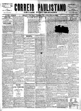 Correio paulistano [jornal], [s/n]. São Paulo-SP, 27 nov. 1892.