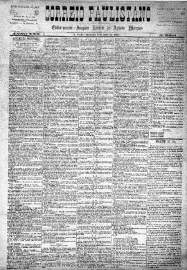 Correio paulistano [jornal], [s/n]. São Paulo-SP, 06 abr. 1884.