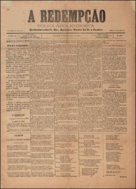 A Redempção [jornal], a. 2, n. 109. São Paulo-SP, 02 fev. 1888.
