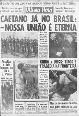 Última Hora [jornal]. Rio de Janeiro-RJ, 09 jul. 1969 [ed. matutina].