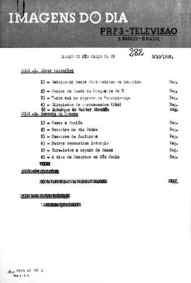 TV Tupi [emissora]. Diário de São Paulo na T.V. [programa]. Roteiro [televisivo], 03 out. 1959.