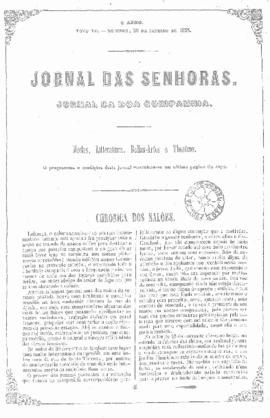 O Jornal das senhoras [jornal], a. 4, t. 7, [s/n]. Rio de Janeiro-RJ, 28 jan. 1855.