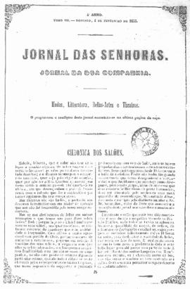 O Jornal das senhoras [jornal], a. 4, t. 7, [s/n]. Rio de Janeiro-RJ, 04 fev. 1855.