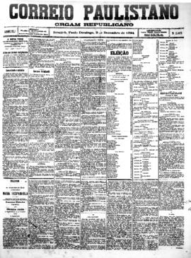 Correio paulistano [jornal], [s/n]. São Paulo-SP, 02 dez. 1894.