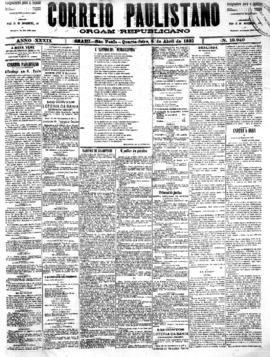 Correio paulistano [jornal], [s/n]. São Paulo-SP, 05 abr. 1893.