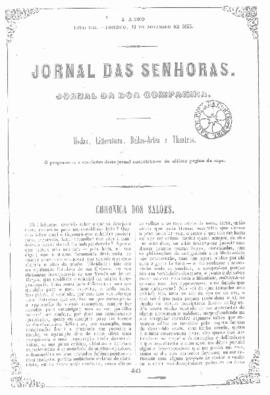 O Jornal das senhoras [jornal], a. 4, t. 8, [s/n]. Rio de Janeiro-RJ, 18 nov. 1855.