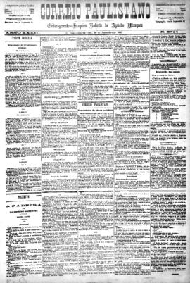 Correio paulistano [jornal], [s/n]. São Paulo-SP, 10 set. 1885.