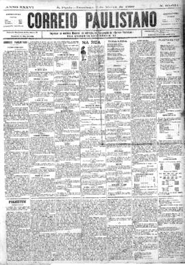Correio paulistano [jornal], [s/n]. São Paulo-SP, 09 mar. 1890.