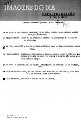 TV Tupi [emissora]. Revista Feminina [programa]. Roteiro [televisivo], 03 jan. 1962.