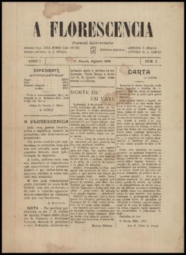A Florescencia [jornal], a. 1, n. 2. São Paulo-SP, ago. 1916.