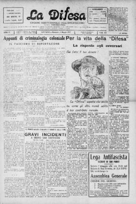 La Difesa [jornal], a. 4, n. 161. São Paulo-SP, 08 mai. 1927.