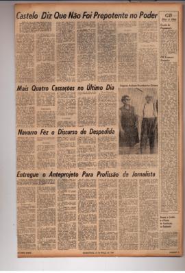 Última Hora [jornal]. Rio de Janeiro-RJ, 15 mar. 1967 [ed. regular].