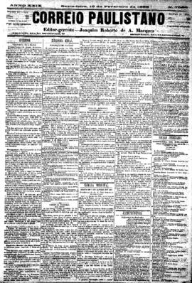 Correio paulistano [jornal], [s/n]. São Paulo-SP, 16 fev. 1883.