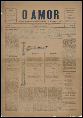 O Amor [jornal], a. 1, n. 2. São Paulo-SP, 24 out. 1909.