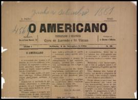 O Americano [jornal], a. 1, n. 19. São Paulo-SP, 03 set. 1881.