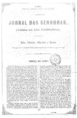 O Jornal das senhoras [jornal], a. 3, t. 6, [s/n]. Rio de Janeiro-RJ, 01 out. 1854.