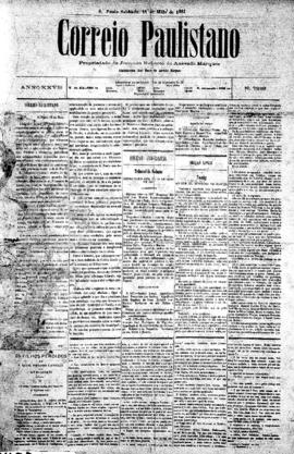 Correio paulistano [jornal], [s/n]. São Paulo-SP, 14 mai. 1881.