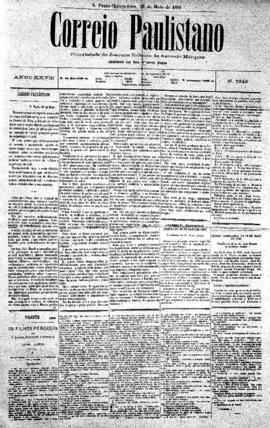 Correio paulistano [jornal], [s/n]. São Paulo-SP, 26 mai. 1881.