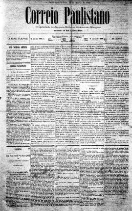 Correio paulistano [jornal], [s/n]. São Paulo-SP, 23 mar. 1881.