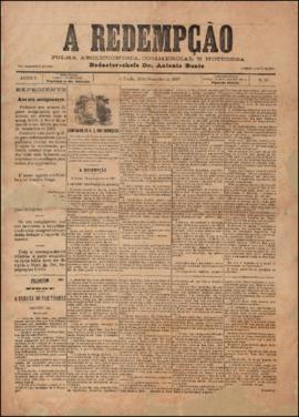A Redempção [jornal], a. 1, n. 96. São Paulo-SP, 18 dez. 1887.