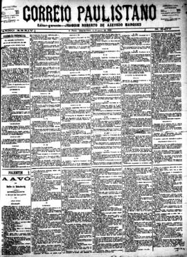 Correio paulistano [jornal], [s/n]. São Paulo-SP, 04 abr. 1888.