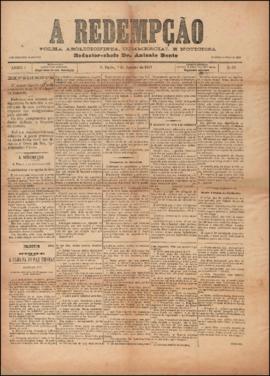 A Redempção [jornal], a. 1, n. 60. São Paulo-SP, 07 ago. 1887.