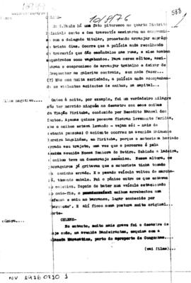 TV Tupi [emissora]. Jornal Novas [programa]. Roteiro [televisivo], 10 ago. 1976.