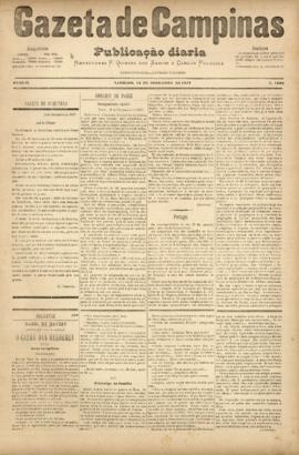 Gazeta de Campinas [jornal], a. 8, n. 1205. Campinas-SP, 15 dez. 1877.