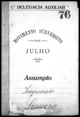 Processo... [apelação criminal], nª 1009/1927. [São Paulo-SP?], 1927. v. 76