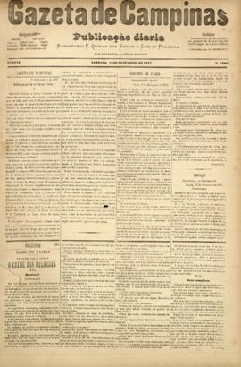Gazeta de Campinas [jornal], a. 8, n. 1200. Campinas-SP, 08 dez. 1877.