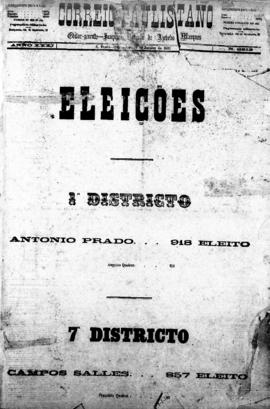 Correio paulistano [jornal], [s/n]. São Paulo-SP, 01 jan. 1885.