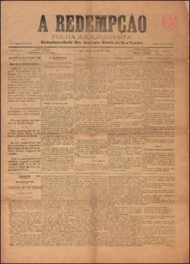 A Redempção [jornal], a. 2, n. 132. São Paulo-SP, 22 abr. 1888.