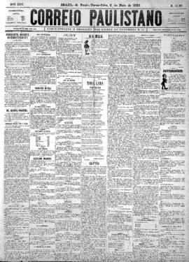 Correio paulistano [jornal], [s/n]. São Paulo-SP, 06 mai. 1890.