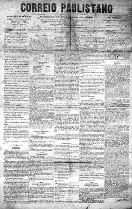 Correio paulistano [jornal], [s/n]. São Paulo-SP, 14 jan. 1882.