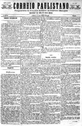 Correio paulistano [jornal], [s/n]. São Paulo-SP, 15 ago. 1880.