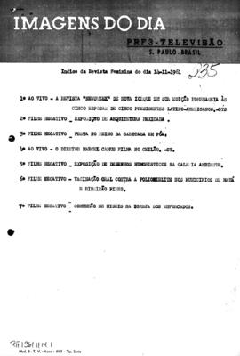 TV Tupi [emissora]. Revista Feminina [programa]. Roteiro [televisivo], 14 nov. 1961.