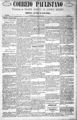 Correio paulistano [jornal], [s/n]. São Paulo-SP, 01 dez. 1878.